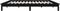 vidaXL - Bedframe - massief - grenenhout - zwart - 200x200 - cm