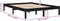 vidaXL - Bedframe - massief - grenenhout - zwart - 200x200 - cm