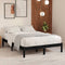 vidaXL - Bedframe - massief - grenenhout - zwart - 200x200 - cm