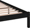 vidaXL - Bedframe - massief - grenenhout - zwart - 200x200 - cm