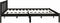 vidaXL - Bedframe - massief - grenenhout - zwart - 200x200 - cm