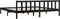 vidaXL - Bedframe - massief - grenenhout - zwart - 200x200 - cm