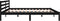 vidaXL - Bedframe - massief - grenenhout - zwart - 200x200 - cm