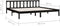 vidaXL - Bedframe - massief - grenenhout - zwart - 200x200 - cm