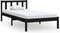 vidaXL - Bedframe - massief - grenenhout - zwart - 75x190 - cm