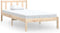 vidaXL - Bedframe - massief - grenenhout - zwart - 75x190 - cm