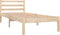 vidaXL - Bedframe - massief - grenenhout - zwart - 75x190 - cm