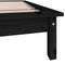 vidaXL - Bedframe - massief - grenenhout - zwart - 75x190 - cm