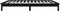 vidaXL - Bedframe - massief - grenenhout - zwart - 75x190 - cm