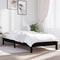 vidaXL - Bedframe - massief - grenenhout - zwart - 75x190 - cm