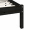 vidaXL - Bedframe - massief - grenenhout - zwart - 75x190 - cm