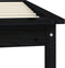 vidaXL - Bedframe - massief - grenenhout - zwart - 75x190 - cm