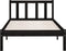 vidaXL - Bedframe - massief - grenenhout - zwart - 75x190 - cm