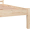 vidaXL - Bedframe - massief - grenenhout - zwart - 75x190 - cm
