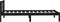 vidaXL - Bedframe - massief - grenenhout - zwart - 75x190 - cm