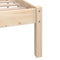 vidaXL - Bedframe - massief - grenenhout - zwart - 75x190 - cm