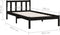 vidaXL - Bedframe - massief - grenenhout - zwart - 75x190 - cm