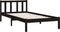 vidaXL - Bedframe - massief - grenenhout - zwart - 75x190 - cm