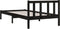 vidaXL - Bedframe - massief - grenenhout - zwart - 75x190 - cm