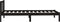 vidaXL - Bedframe - massief - grenenhout - zwart - 90x190 - cm
