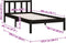 vidaXL - Bedframe - massief - grenenhout - zwart - 90x200 - cm