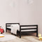 vidaXL - Bedframe - massief - grenenhout - zwart - 90x200 - cm