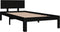 vidaXL - Bedframe - massief - grenenhout - zwart - 90x200 - cm