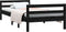 vidaXL - Bedframe - massief - grenenhout - zwart - 90x200 - cm