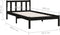 vidaXL - Bedframe - massief - grenenhout - zwart - 90x200 - cm