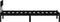 vidaXL - Bedframe - massief - grenenhout - zwart - 90x200 - cm