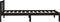vidaXL - Bedframe - massief - grenenhout - zwart - 90x200 - cm