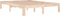 vidaXL - Bedframe - massief - hout - 135x190 - cm - Double