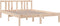 vidaXL - Bedframe - massief - hout - 135x190 - cm - Double