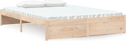 vidaXL - Bedframe - massief - hout - 135x190 - cm