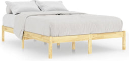 vidaXL - Bedframe - massief - hout - 135x190 - cm