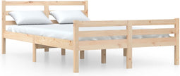 vidaXL - Bedframe - massief - hout - 135x190 - cm