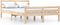 vidaXL - Bedframe - massief - hout - 135x190 - cm