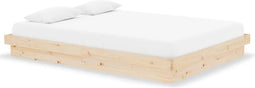 vidaXL - Bedframe - massief - hout - 135x190 - cm