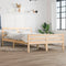 vidaXL - Bedframe - massief - hout - 135x190 - cm