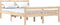 vidaXL - Bedframe - massief - hout - 135x190 - cm