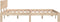 vidaXL - Bedframe - massief - hout - 135x190 - cm