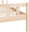 vidaXL - Bedframe - massief - hout - 135x190 - cm