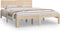 vidaXL - Bedframe - massief - hout - 135x190 - cm