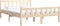 vidaXL - Bedframe - massief - hout - 135x190 - cm