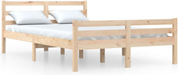 vidaXL - Bedframe - massief - hout - 140x190 - cm