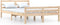 vidaXL - Bedframe - massief - hout - 140x190 - cm