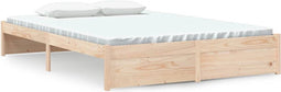vidaXL - Bedframe - massief - hout - 140x190 - cm