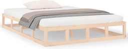vidaXL - Bedframe - massief - hout - 140x200 - cm