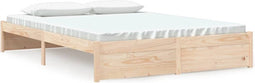 vidaXL - Bedframe - massief - hout - 150x200 - cm
