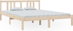 vidaXL - Bedframe - massief - hout - 150x200 - cm